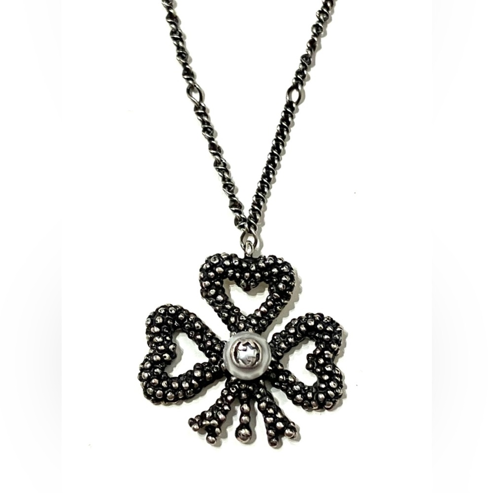 Gucci Sterling Silver Clover Necklace